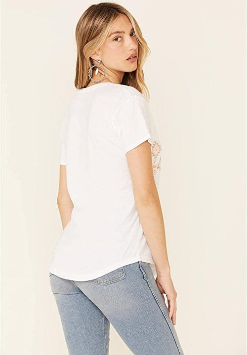 Ariat Womens Blanket Stripe Short Sleeve Tee Shirt, White