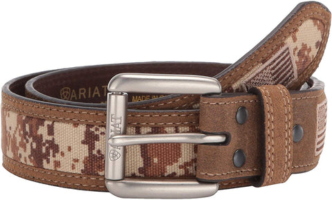 Ariat Mens Rowdy Tapered Triple Stitch Leather Work Belt