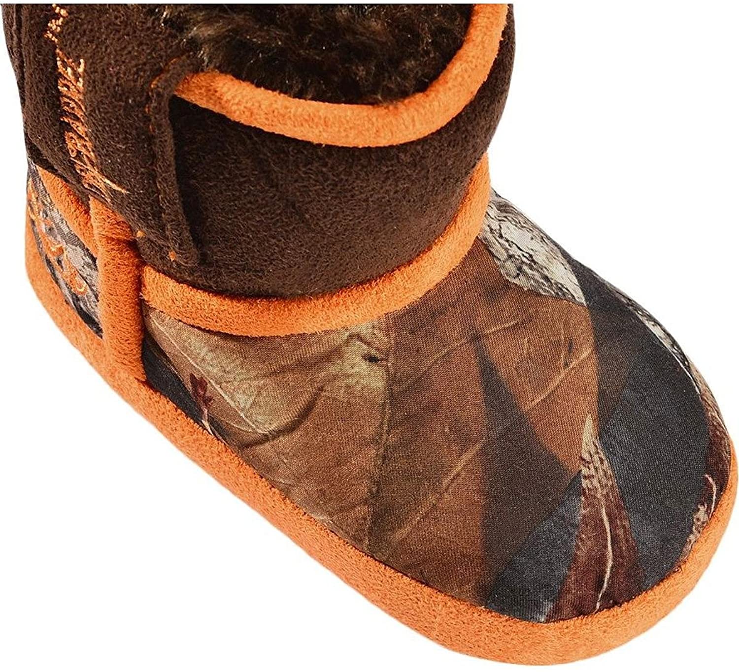 DBL Barrel Unisex Infant Mossy Oak Camouflage Fur Lined Slip-on Bootie Slipper