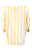Umgee Womens Dolman Sleeve Striped Twist Front Top