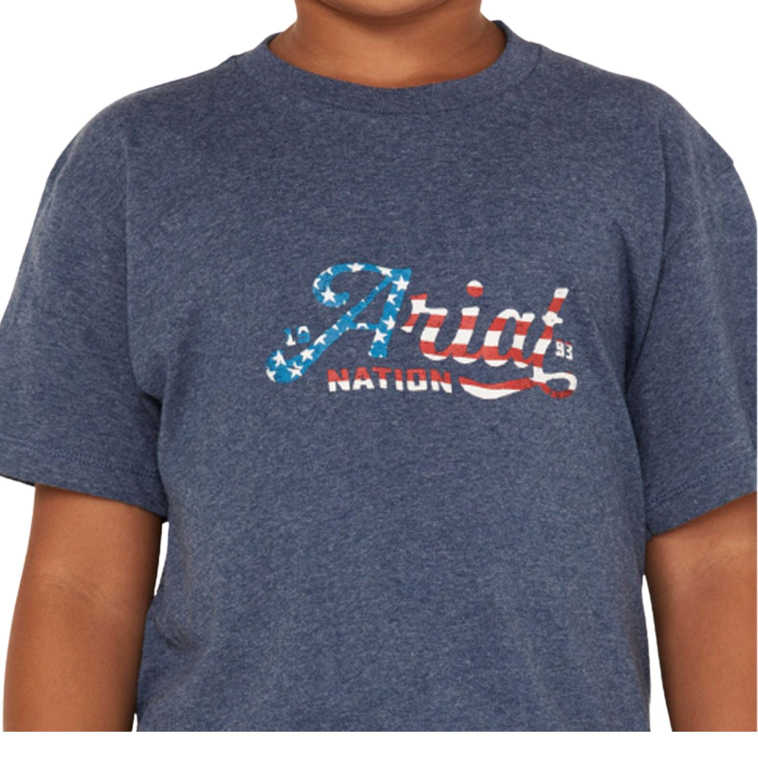 Ariat Youth Boys Script Flag Short Sleeve T-Shirt Tee