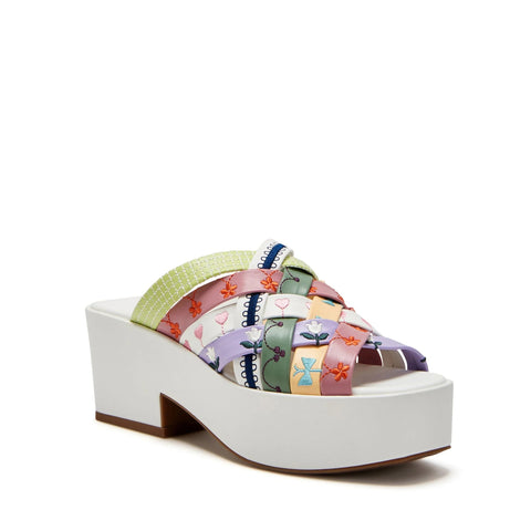 Corkys Elite Atlantic Hand-Painted Leather T-Strap Wedge Sandal