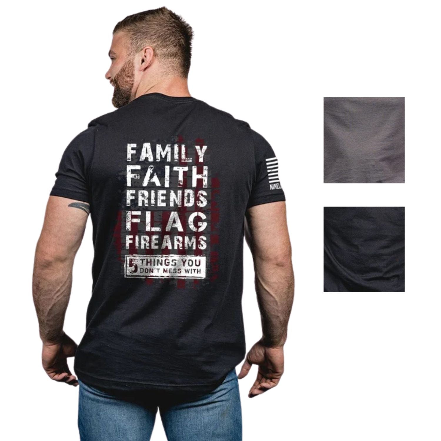 Nine Line Mens 5 Things 2nd Amendment Military T-Shirt