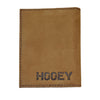 Hooey Mens Blue Lace Edge Small Leather Bifold Wallet (Dark Tan)