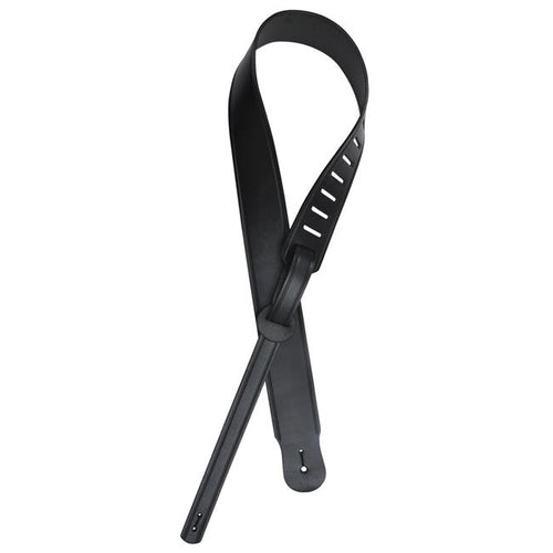 3D Belt Company Black Leather 2.25" Adjustable Guitar Strap