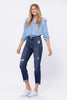 Judy Blue Hi Waist Destroyed Boyfriend Fit Jeans