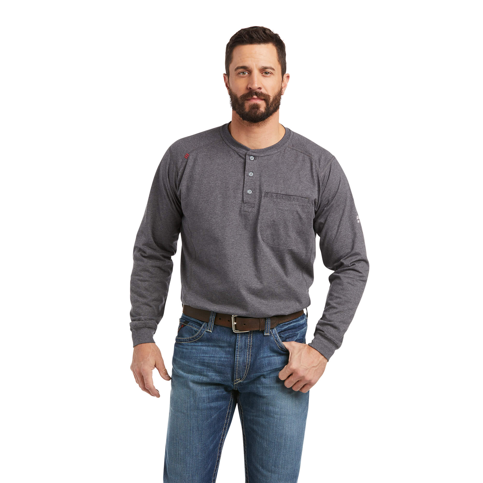 Ariat Mens FR Air Brand Flag Graphic Long Sleeve Shirt