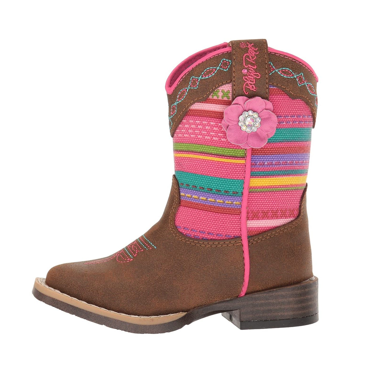 Twister Camilla Toddler Girls Western Cowgirl Square Toe Boots