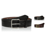 Nocona Belt Co. Mens Basketweave Leather Money Belt