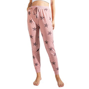Rae Mode Womens French Terry Star Print Drawstring Jogger