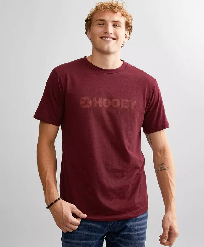 Hooey Lock-Up Cranberry Crew Neck Short Sleeve T-Shirt