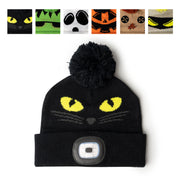 Night Scope Halloween Night Owl Kids Rechargeable LED Pom Hat