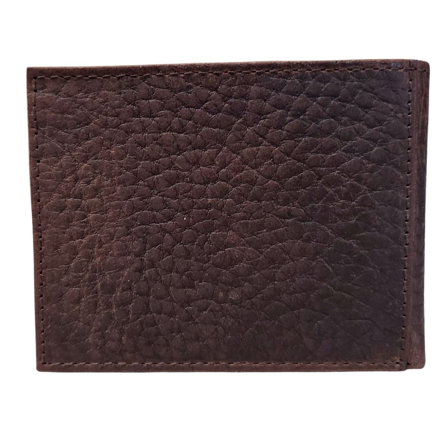 Ariat Mens Pebbled Leather Embossed Shield Logo Bifold Wallet, Brown