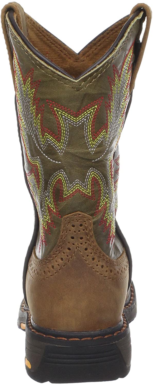 Ariat Kid's WorkHog Pull On Round Toe Leather Boot, 9.5