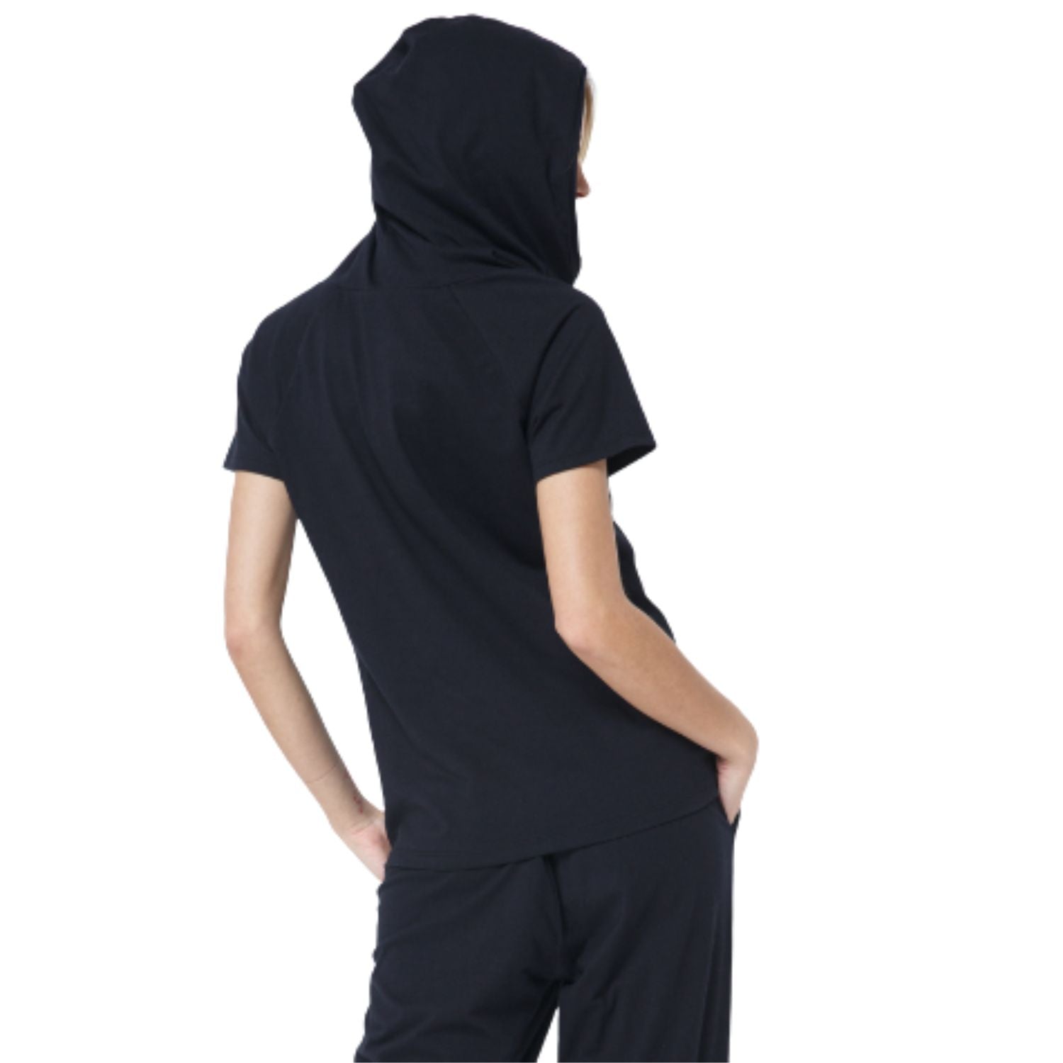 Vocal Apparel Womens Short Sleeve Hooded Angel Wings Top