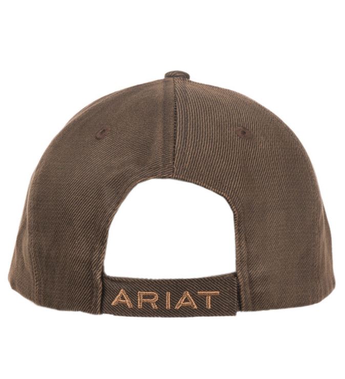 Ariat Mens Oilskin Barb Wire Stitch Velcro Ball Cap