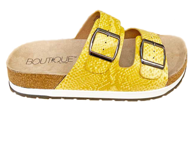 Corkys Womens Beach Babe Slip-on Adjustable Slide Sandal