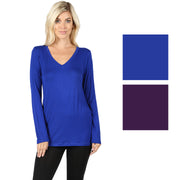 Zenana Womens Premium Rayon Long Sleeve T-Shirt