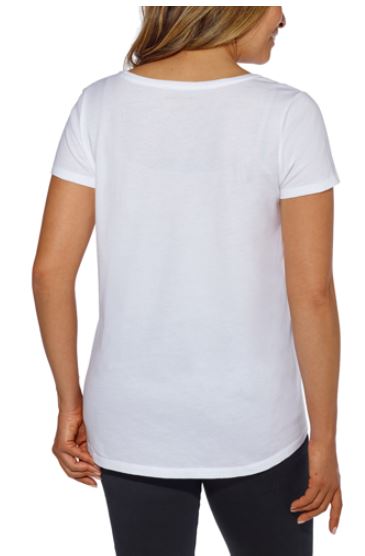 DKNY Jeans Ladies Short-sleeve Scoop-Neck Printed Tee
