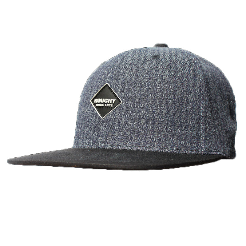 Hooey Mens Roughy Patch Adjustable Snap-back Ball Cap, Black Luster