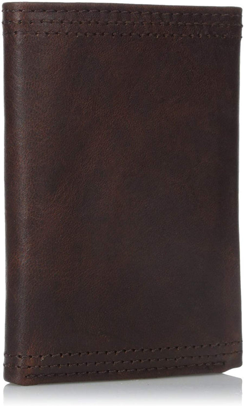 Ariat Men's Rowdy Trifold Leather Wallet (Dark Copper)