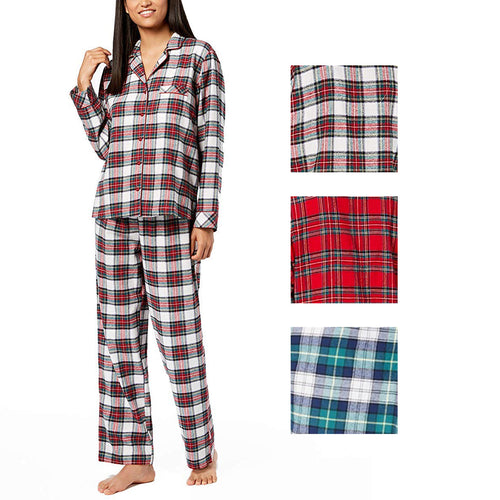 Family PJs Womens's Button Down 2 Pcs Holiday Pajama Set