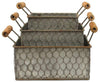 Western Moments Nesting Galvanized Baskets, 3 Piece Set