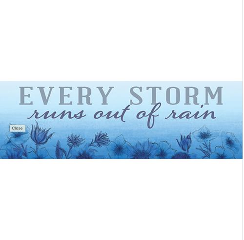 Carson Home Accents Message Bar, Every Storm Runs Out of Rain