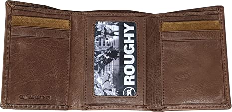 Hooey Mens Roughout Leather Tri-Fold Wallet (Tan/Brown)