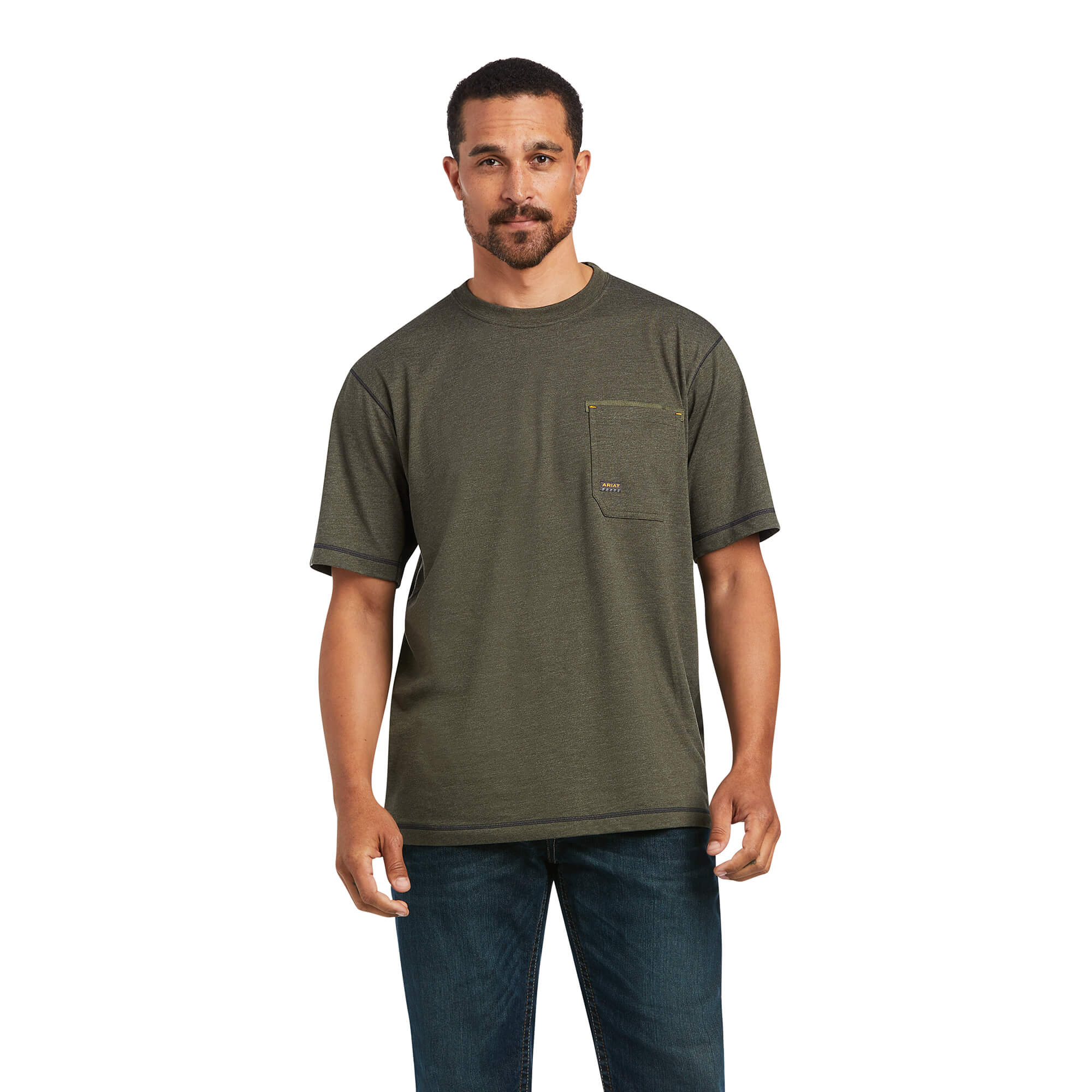 Ariat Mens Rebar Workman Reflective Flag Short Sleeve T-Shirt