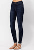 Judy Blue High Waist Dark Wash Hand Sand Skinny Jeans