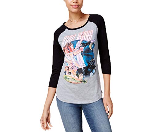 Star Wars Juniors Graphic-Print Basebal Heather Grey L