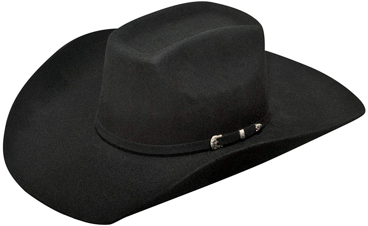 Ariat Mens Wool Added Money Crown 3 Piece Buckle Band Western Hat