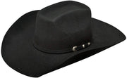 Ariat Mens Wool Added Money Crown 3 Piece Buckle Band Western Hat