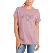 Ariat Womens Rebar Cotton Strong Bolt Short Sleeve Tee-Shirt,Grape Shake Heather