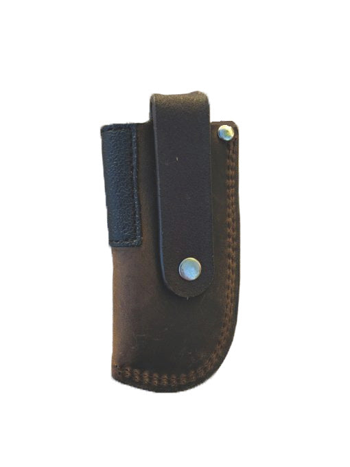 Ariat Distressed Leather Belt Loop Pocket Knife Sheath, (Brown, 3.75 inch)