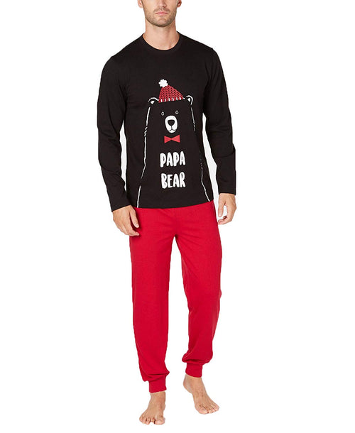 Family PJs Men's Matching 2 Pcs Pajama Long Sleeve Set