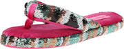 Blazin Roxx Ladies Camo Sequin Flip Flop Slippers