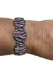 Blazin Roxx Womens Stretch Rhinestone Bracelet (Silver/Pink, One Size)