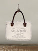Myra Bags Womens Leather Handle Charming White Small Tote