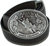 Ariat Youth Rodeo Champion Bull Rider Motif Buckle, Antique Silver