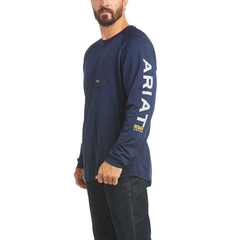 Ariat Mens Rebar Heat Fighter Long Sleeve Tee-Shirt