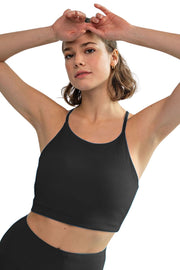 Rae Mode Womens Ribbed Bra Halter Crop Top