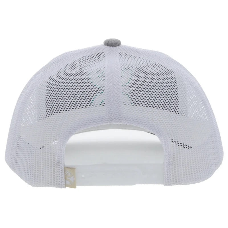 Hooey Mens Sterling Grey and White 6-Panel Snapback Hat