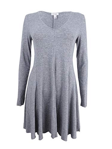 Fire Juniors' Ribbed A-Line Dress (M, Grey)