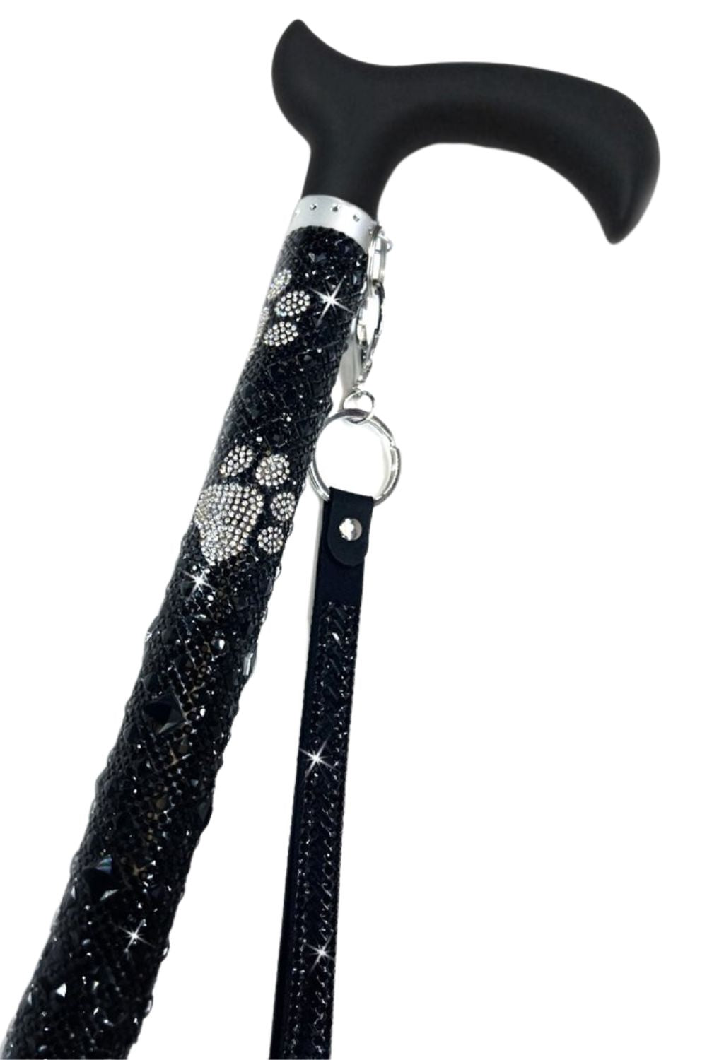 Jacqueline Kent Diamonds in the Ruff Adjustable Aluminum Crystal Cane