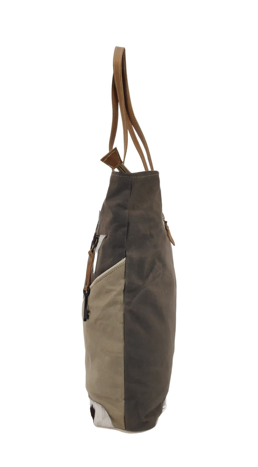 Womens Leather Star Vintage Style Upcycled Arson Tote Bag