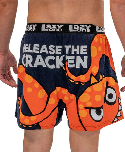 Lazy One Mens Humorous Release the Cracken Boxers