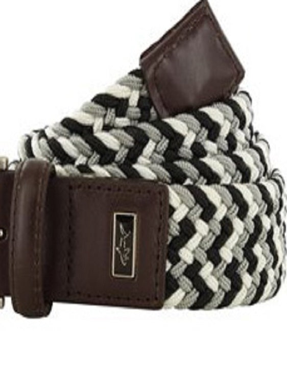 Greg Norman Mens Braided Multi Colored Stretch Golf Belt