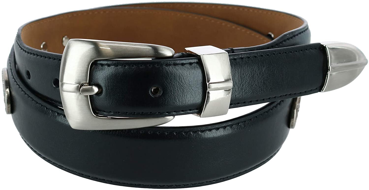 Danbury Golf Collection Mens Golf Club Conchos Top Grain Leather Belt
